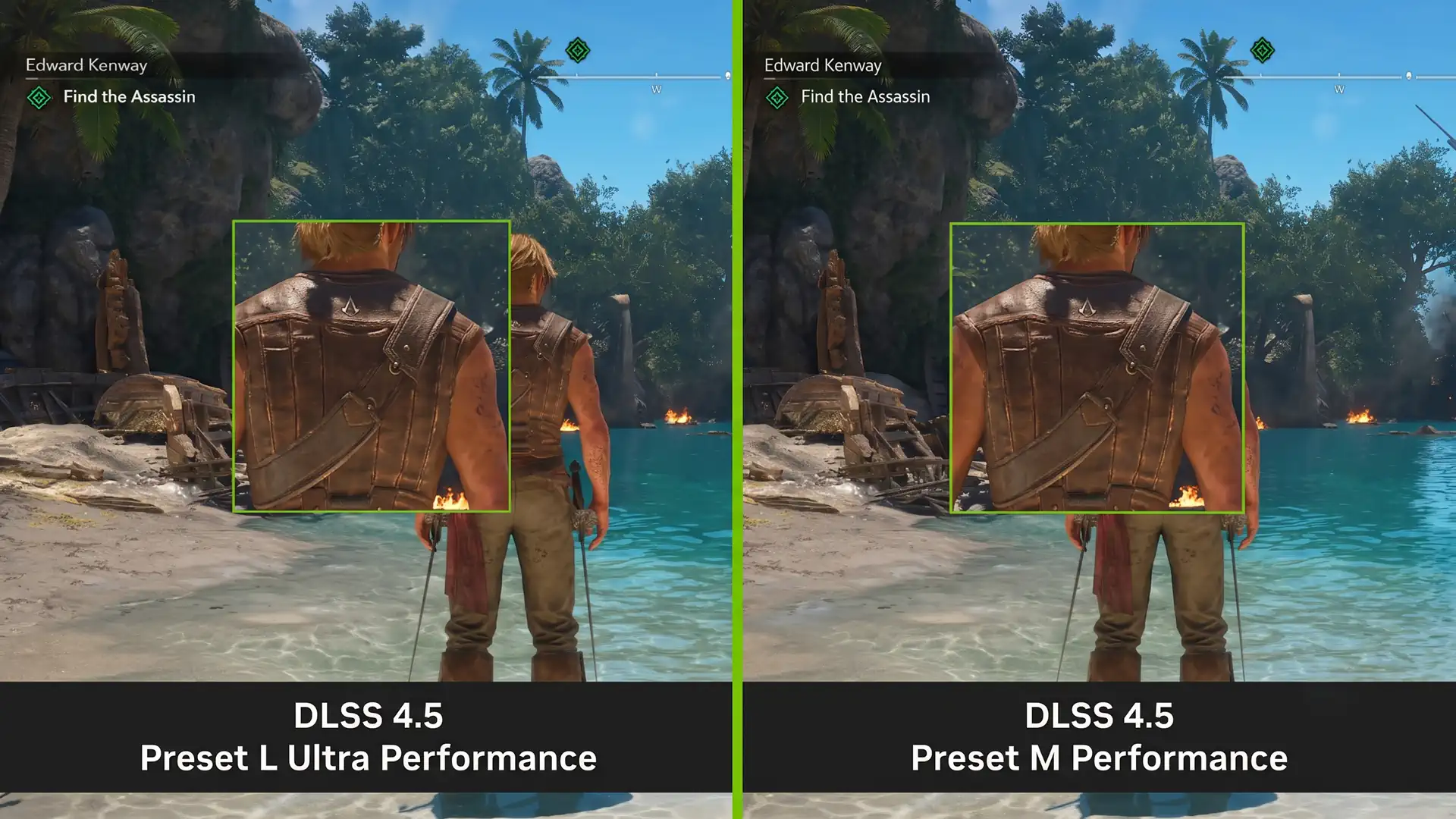 Сравнение настроек DLSS 4 против DLSS 4.5 в Assassin’s Creed IV: Black Flag Resynced