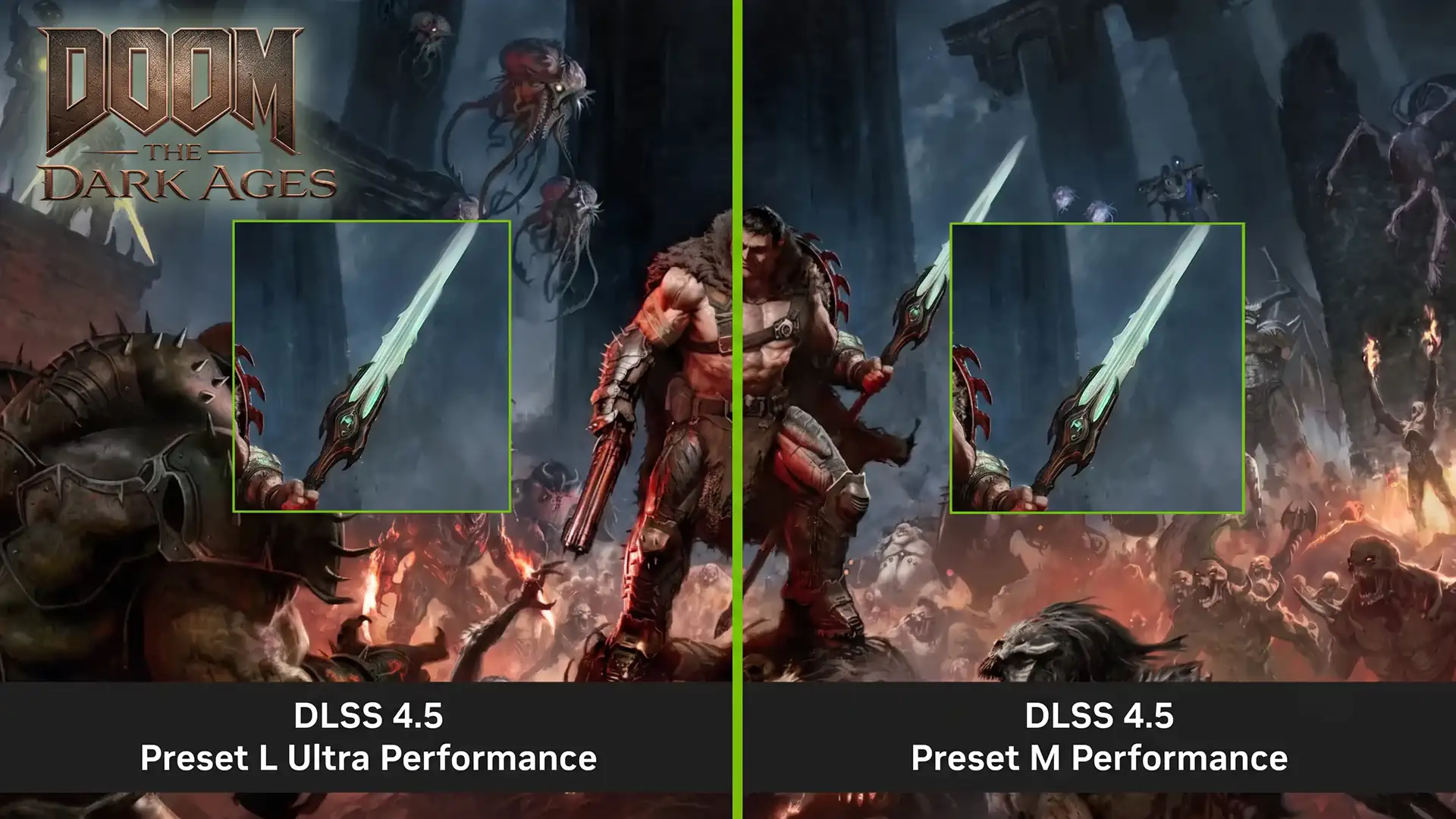 Сравнение настроек DLSS 4 против DLSS 4.5 в DOOM The Dark Ages Revelations
