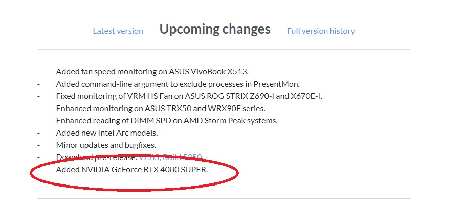 Added NVIDIA GeForce RTX 4080 SUPER