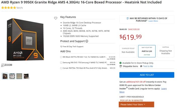 AMD Ryzen 9 9950X 