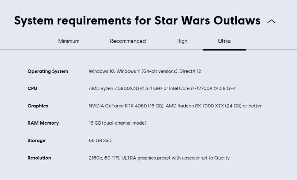 Star Wars Outlaws sys