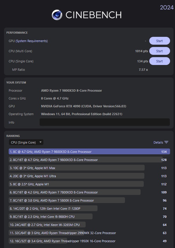 c24 9800 X3D Gaming Mode