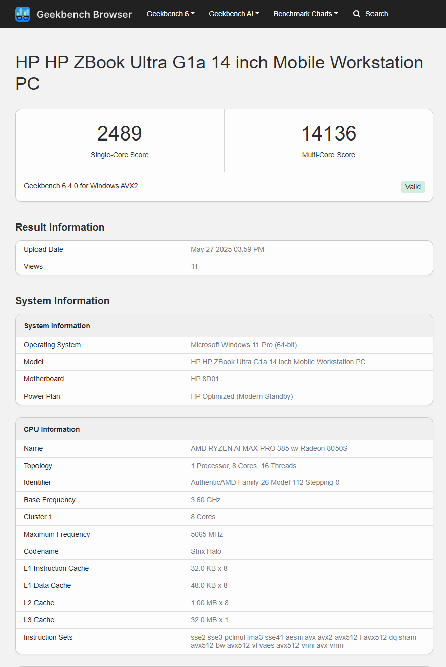 HP ZBook Ultra Ryzen AI