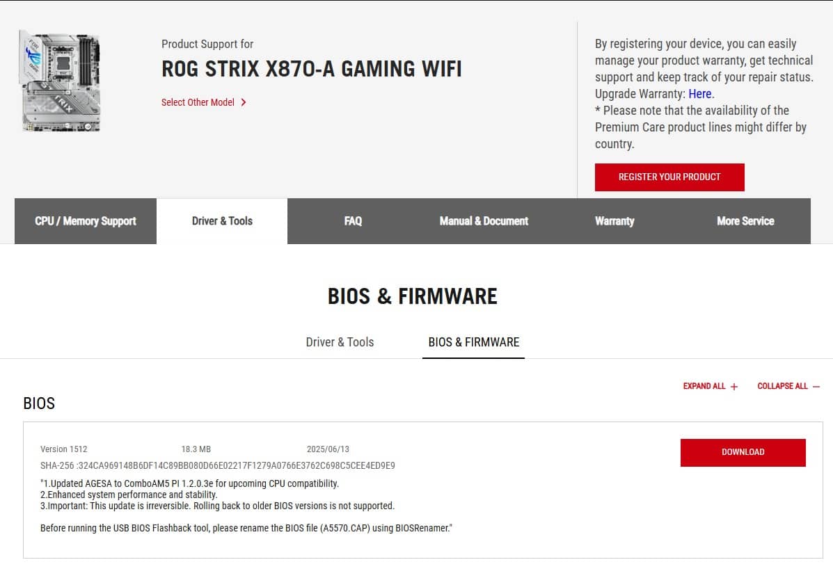 AGESA to ComboAM5 PI 1.2.0.3e