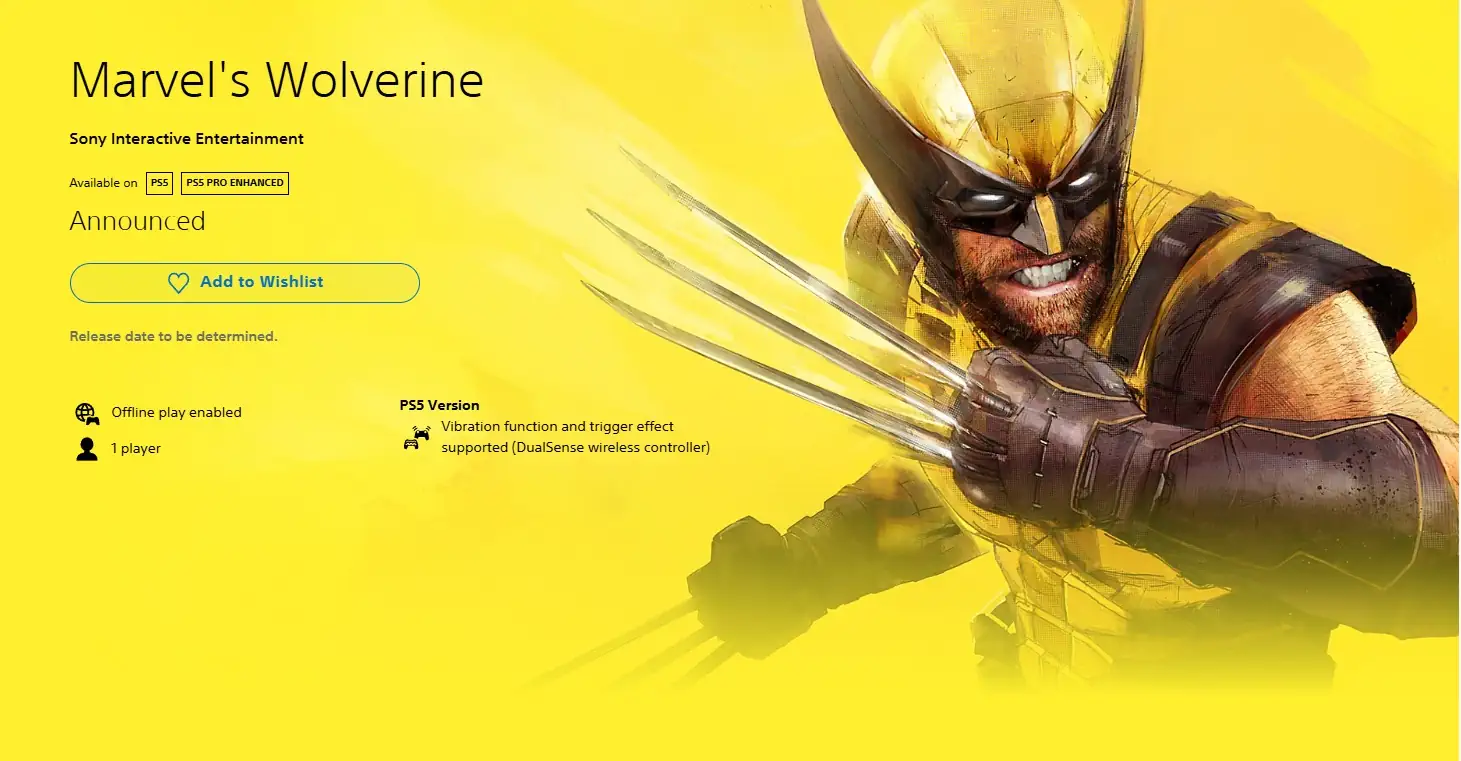 Wolverine выйдет на PS5 15 сентября 2026 года