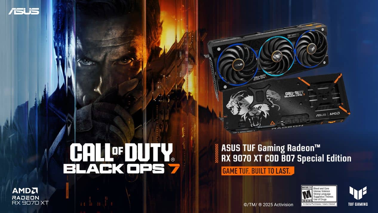 ASUS TUF Gaming Unveils Call of Duty Black Ops 7 Edition AMD Radeon RX 9070 XT Banner