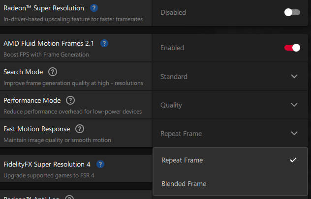 Fast Motion Response