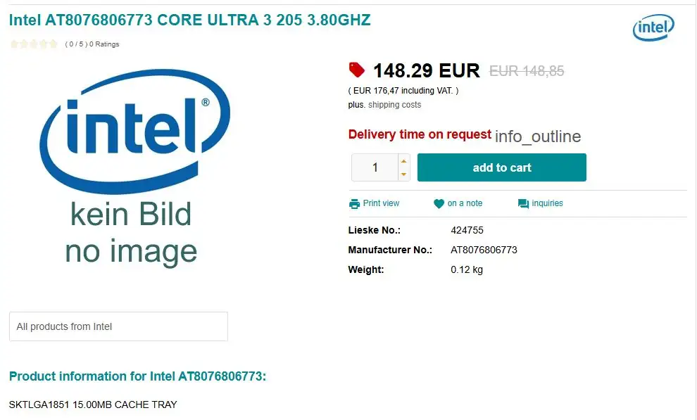 Intel Core Ultra 3 205 gamegpu