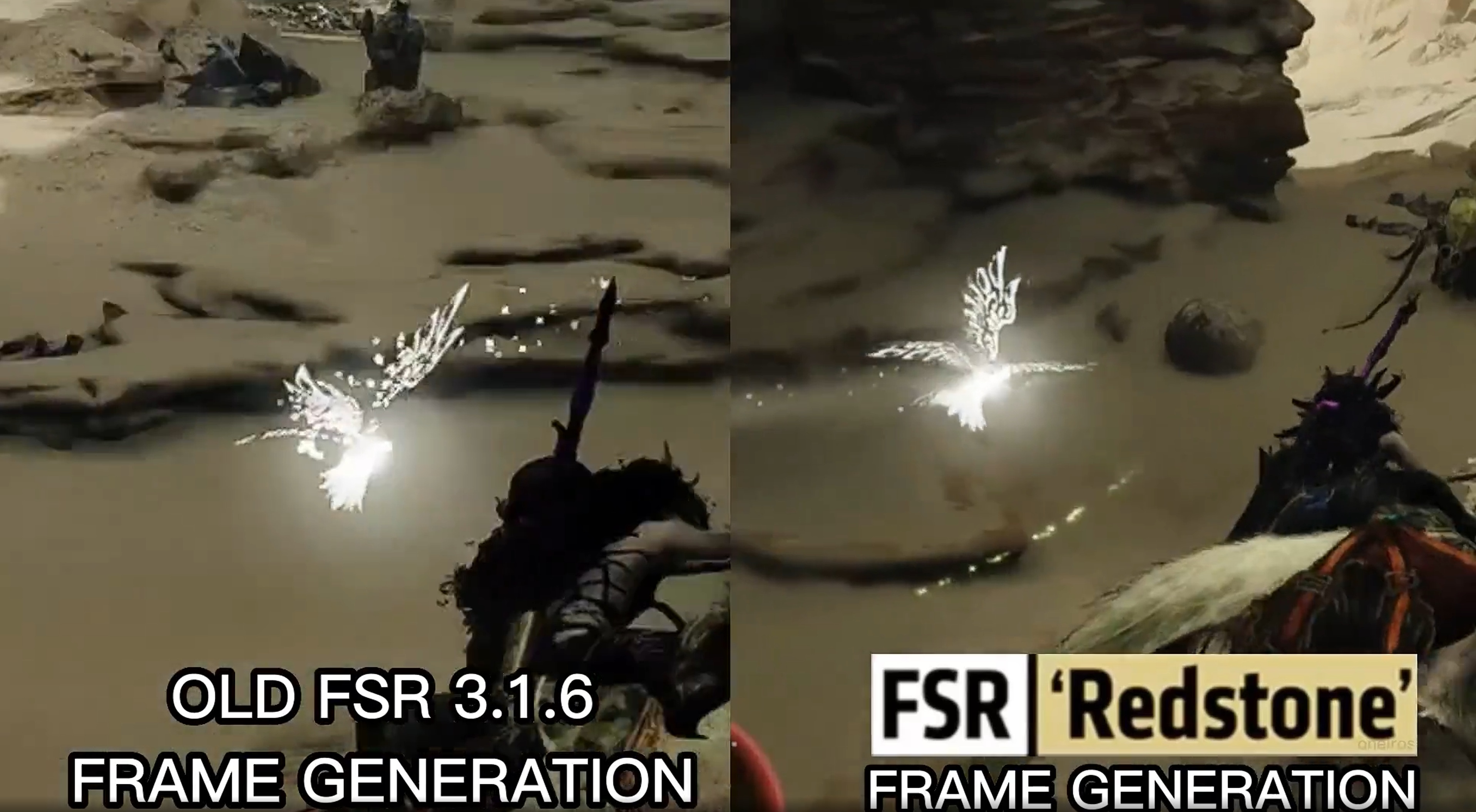 Old Framegen vs New Redstone Framegen