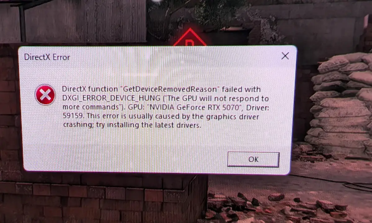 An MSI Shadow RTX 5070 owner has reported crashes in Battlefield 6.