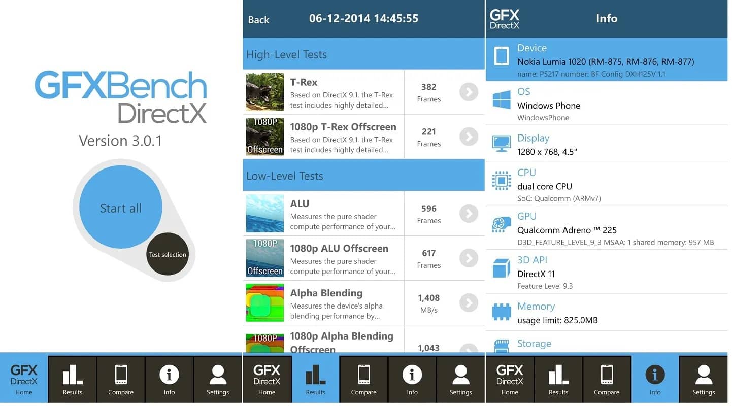 GFXBench windows phone