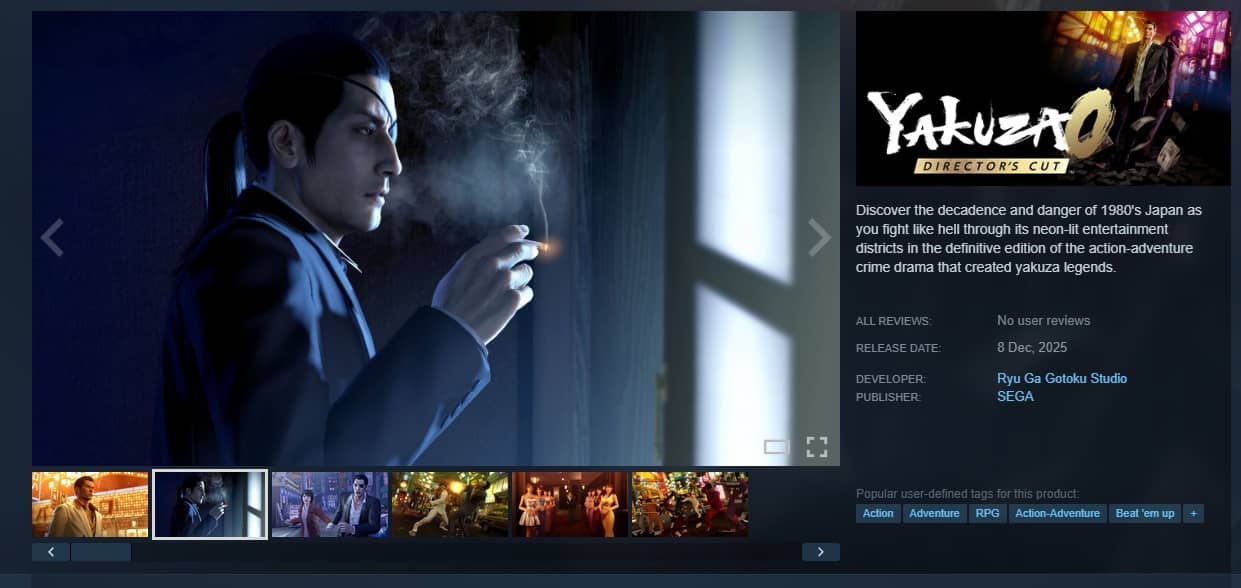 Yakuza 0 Directors Cut