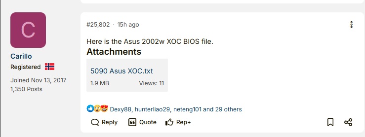 Asus 2002w XOC BIOS file