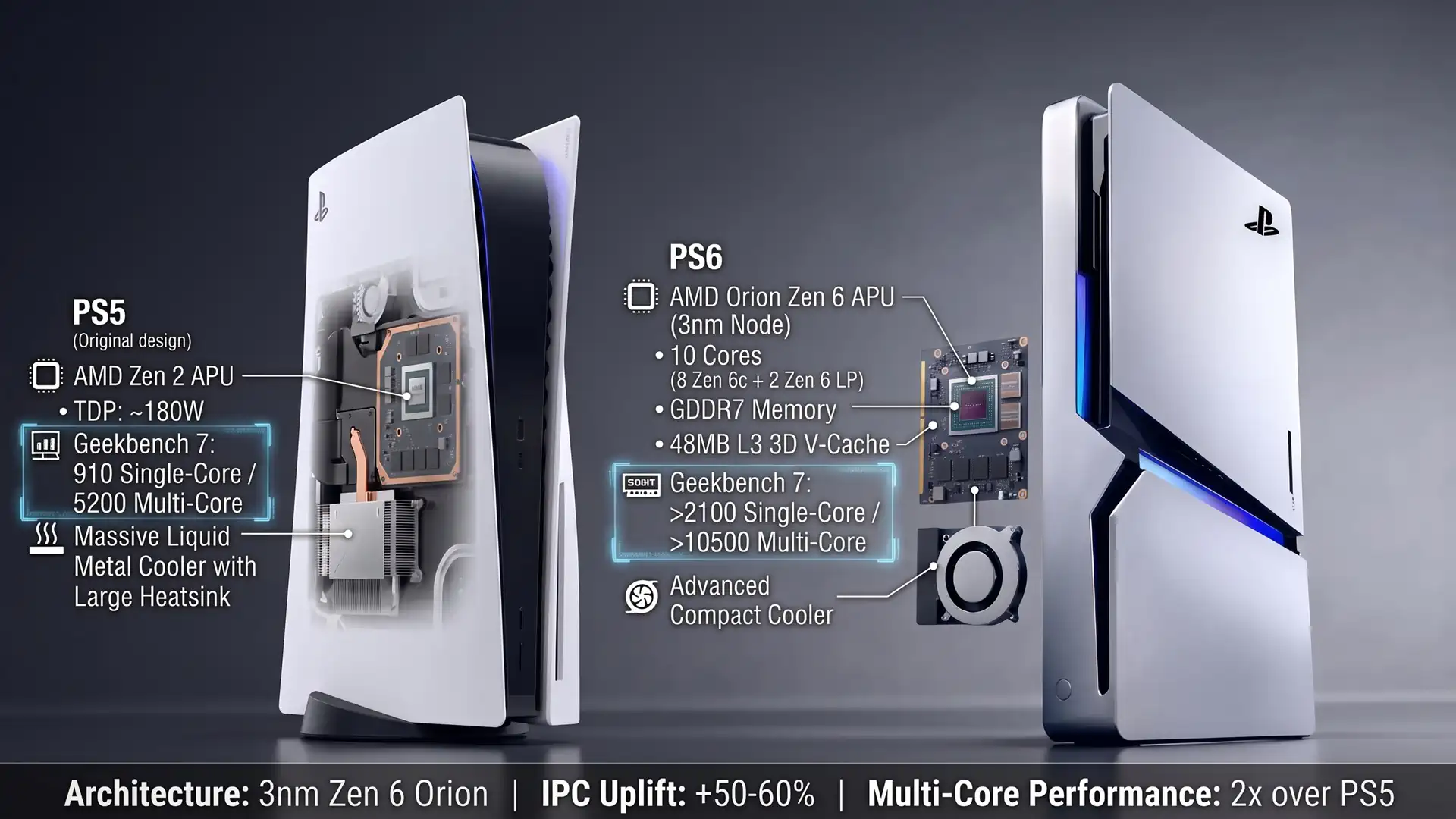 Zen 6 в PlayStation 6 может обеспечить до 120% прироста IPC против Zen 2 в PS5