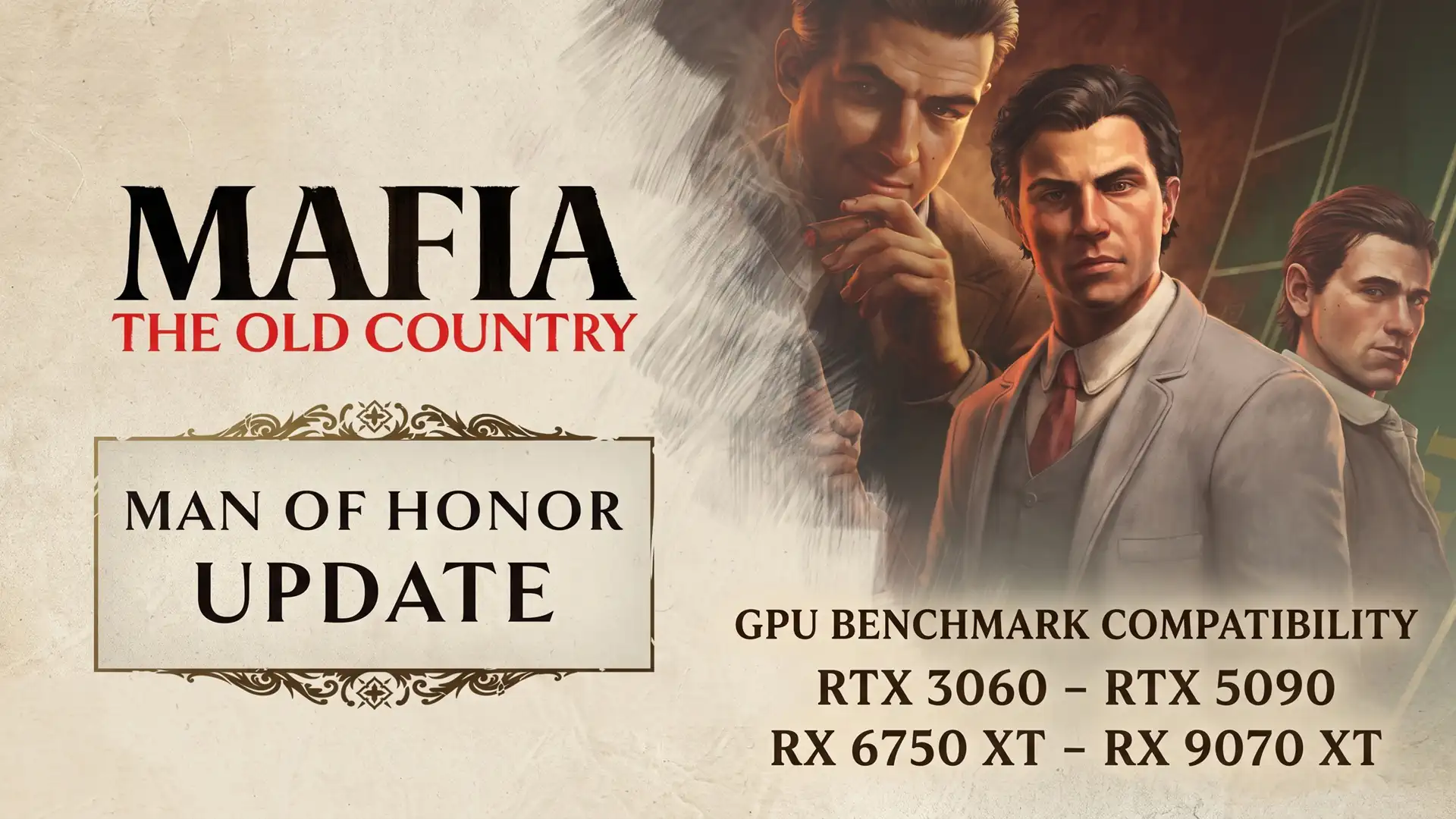 Mafia The Old Country Man of Honor: бенчмарки видеокарт и процессоров на ПК