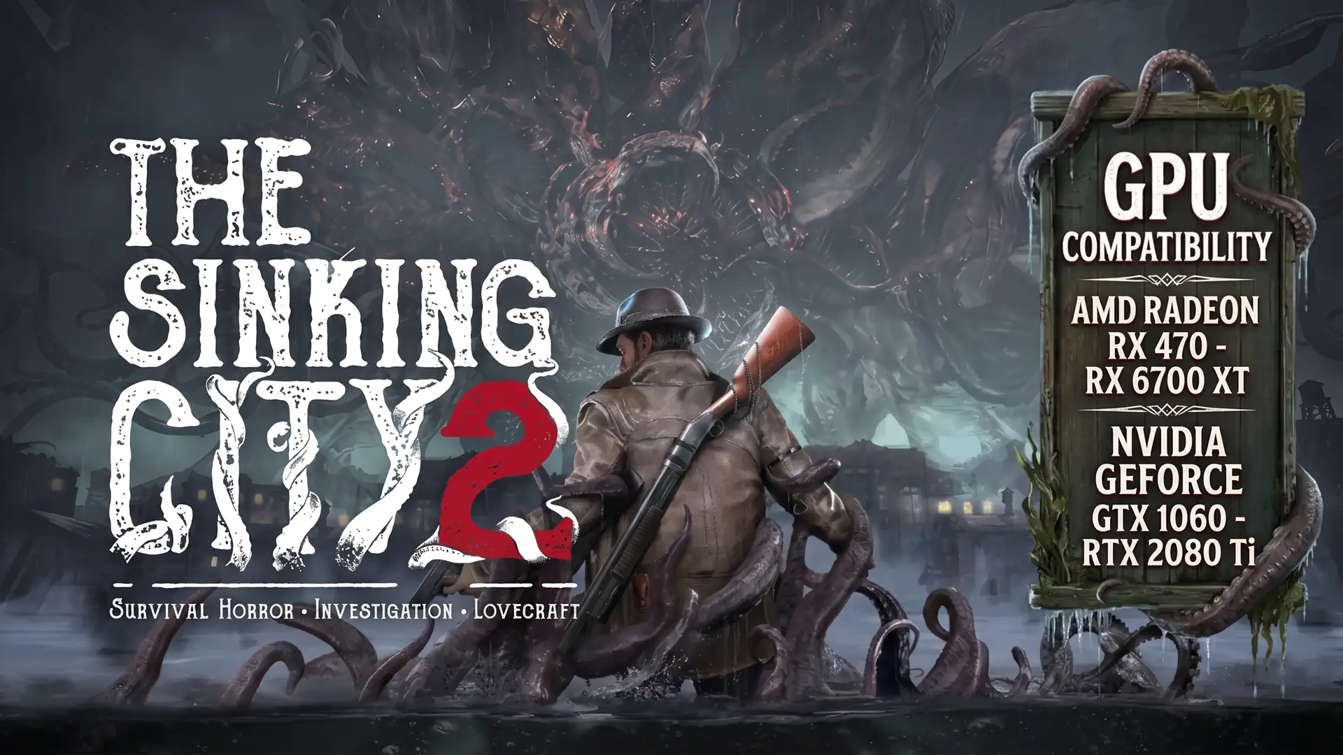 The Sinking City 2: Бенчмарки видеокарт и процессоров на старом железе