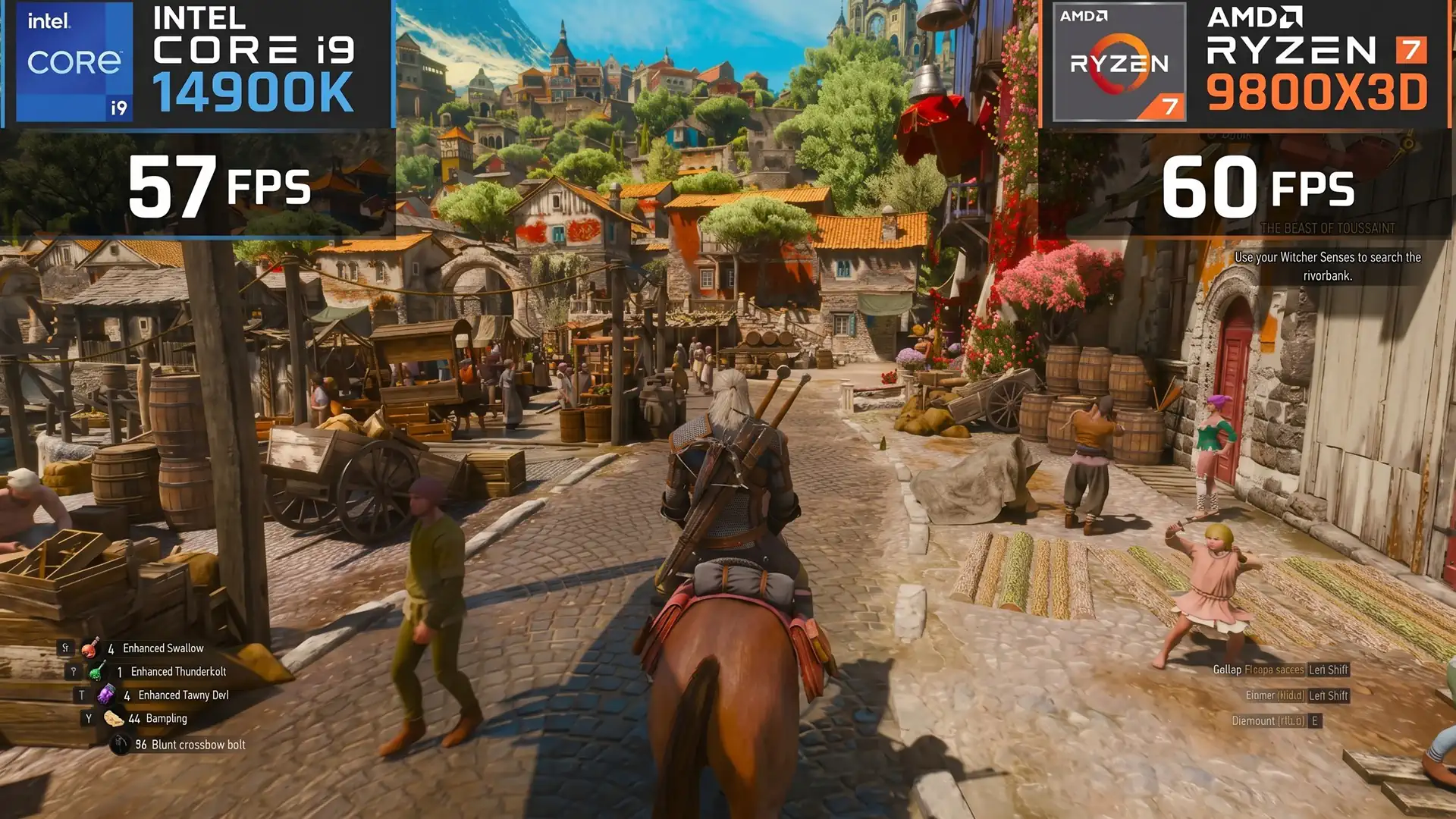 The Witcher 3 Remastered с Path Tracing не удерживает 60 FPS даже на Ryzen 7 9800X3D