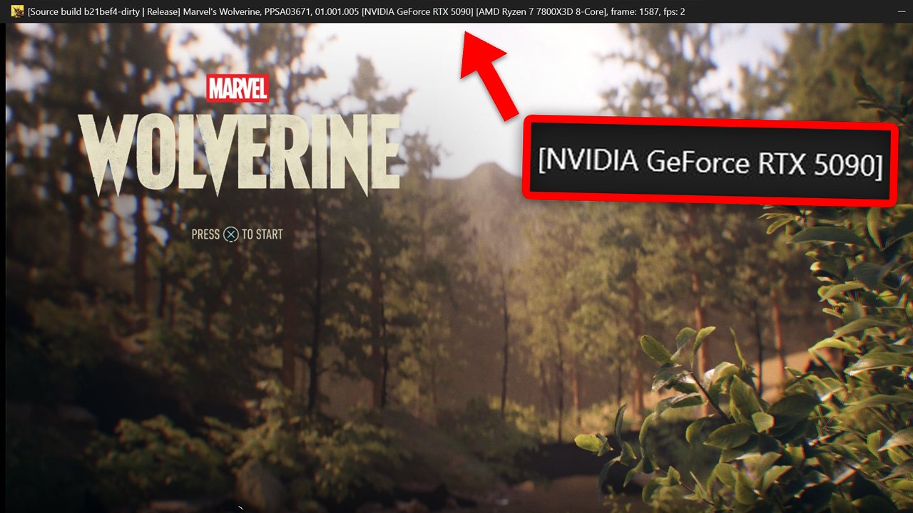 Эмулятор PS5 запустил Marvel Wolverine на RTX 5090 с производительностью 2 FPS