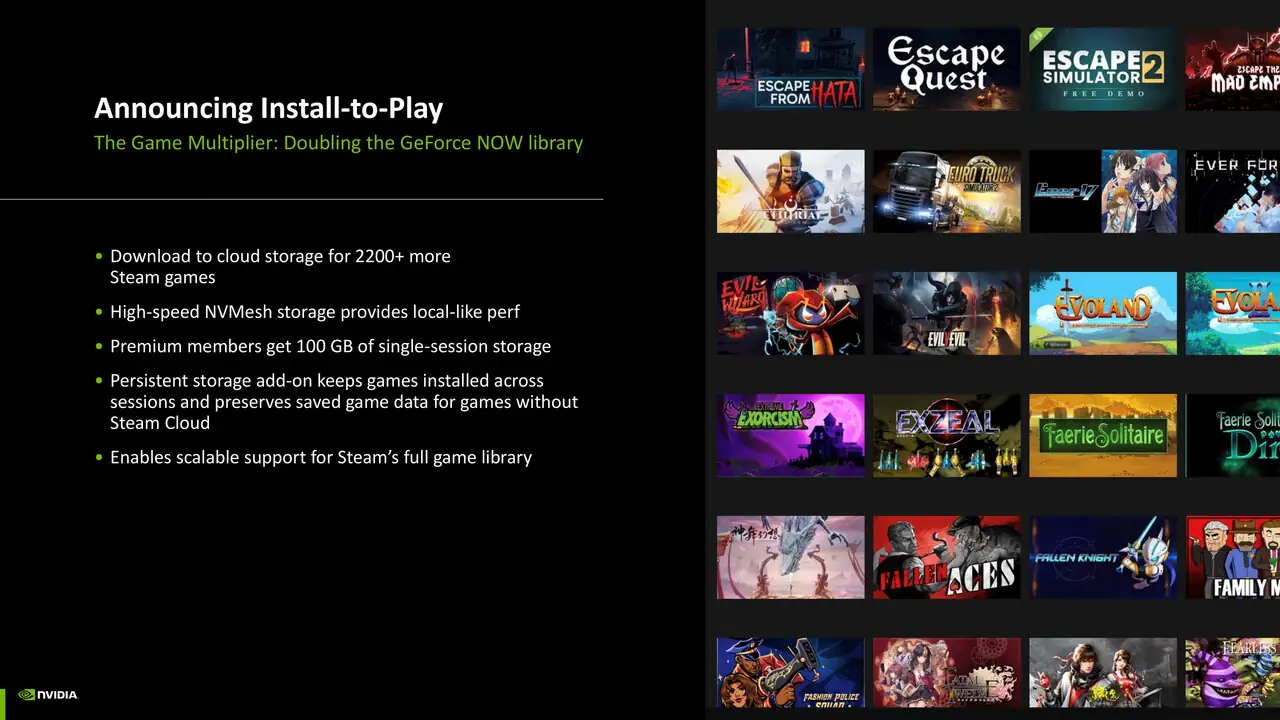 Доступ к Install to Play в GeForce NOW сохранится после 100 часов игры