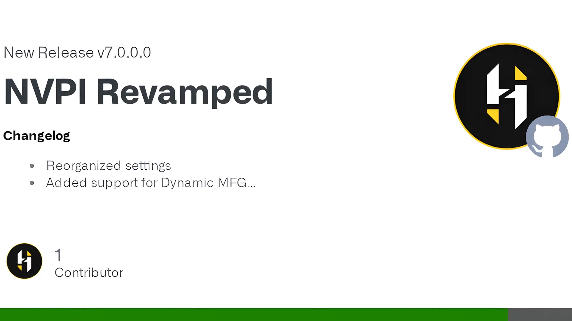 Программа NVPI Revamped получила поддержку Dynamic MFG и новых тем