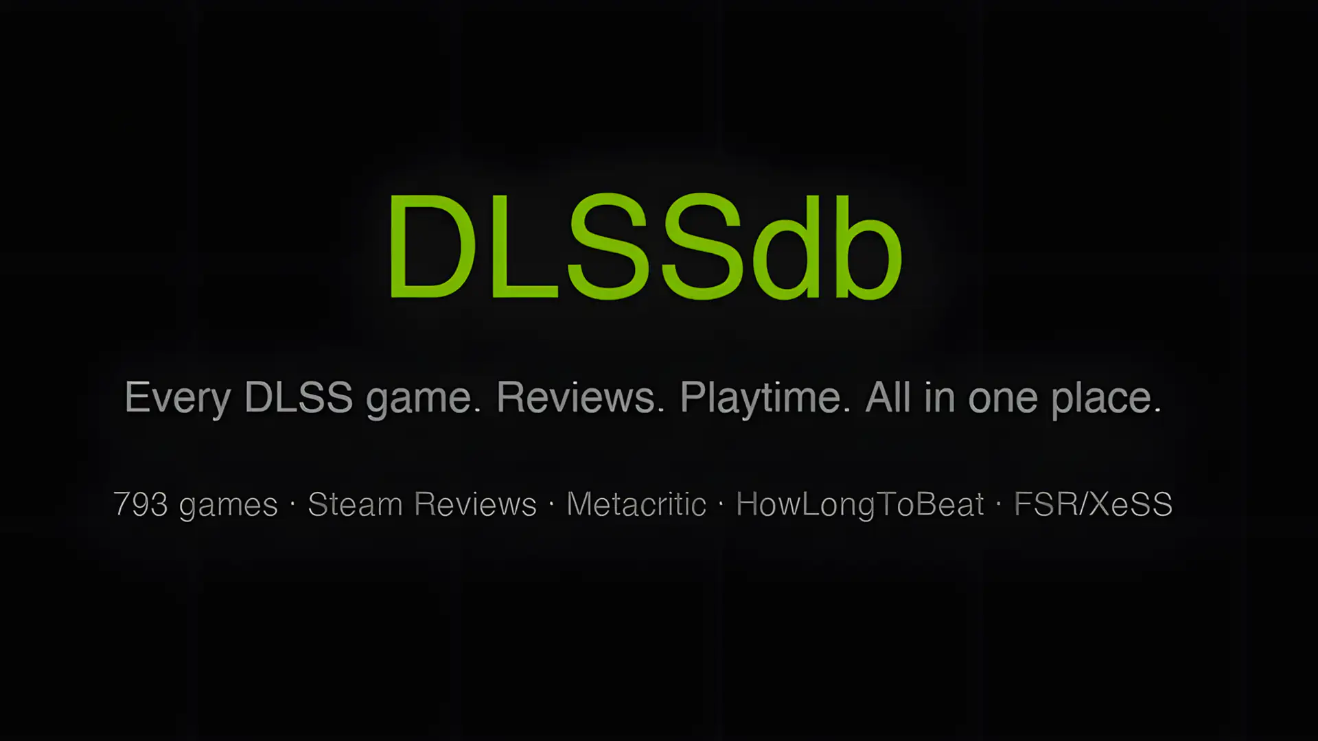 В сети появился удобный агрегатор DLSSdb со всеми играми с поддержкой технологий NVIDIA