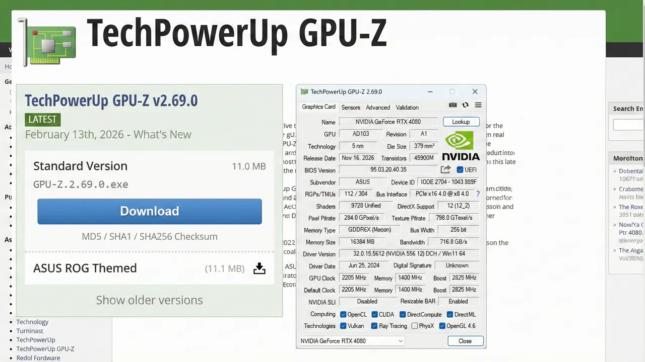 GPU Z 2.69.0 получила поддержку видеокарты RTX 5090 D V2