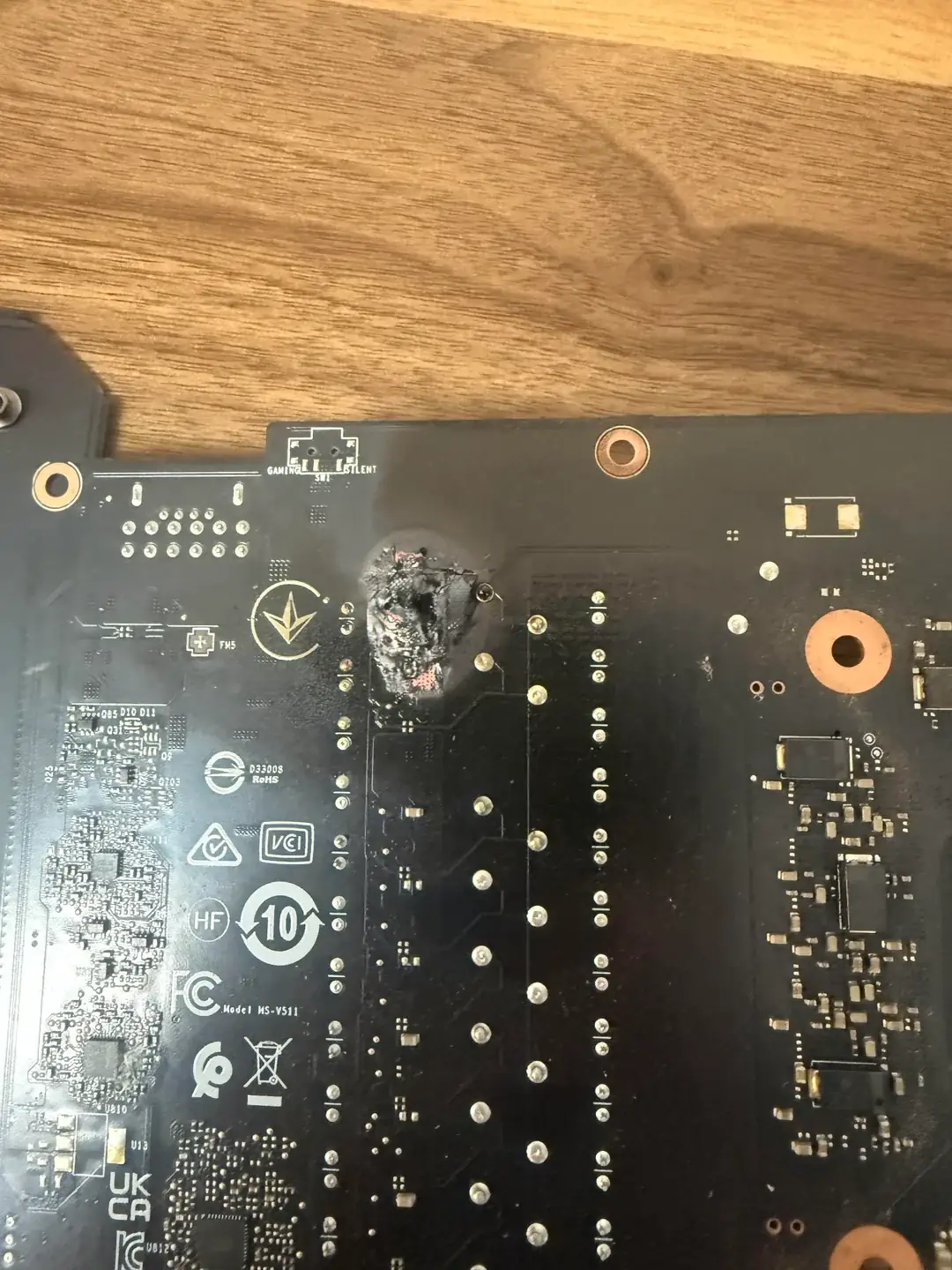 4080 super shorted out and blew a hole through itself v0 kyt2uoe1jrhg1 gamegpu