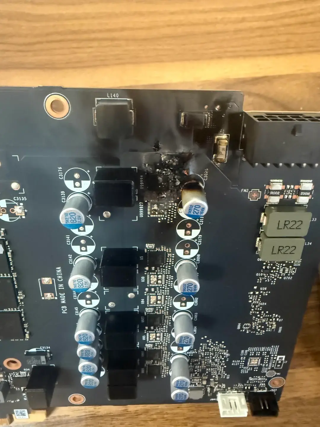 The new MSI RTX 4080 Super graphics card caught fire when first