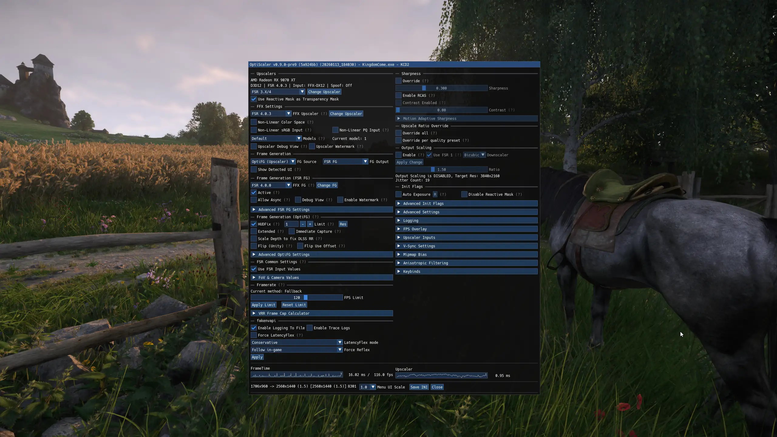 Optiscaler позволил включить FSR Redstone в Kingdom Come Deliverance 2
