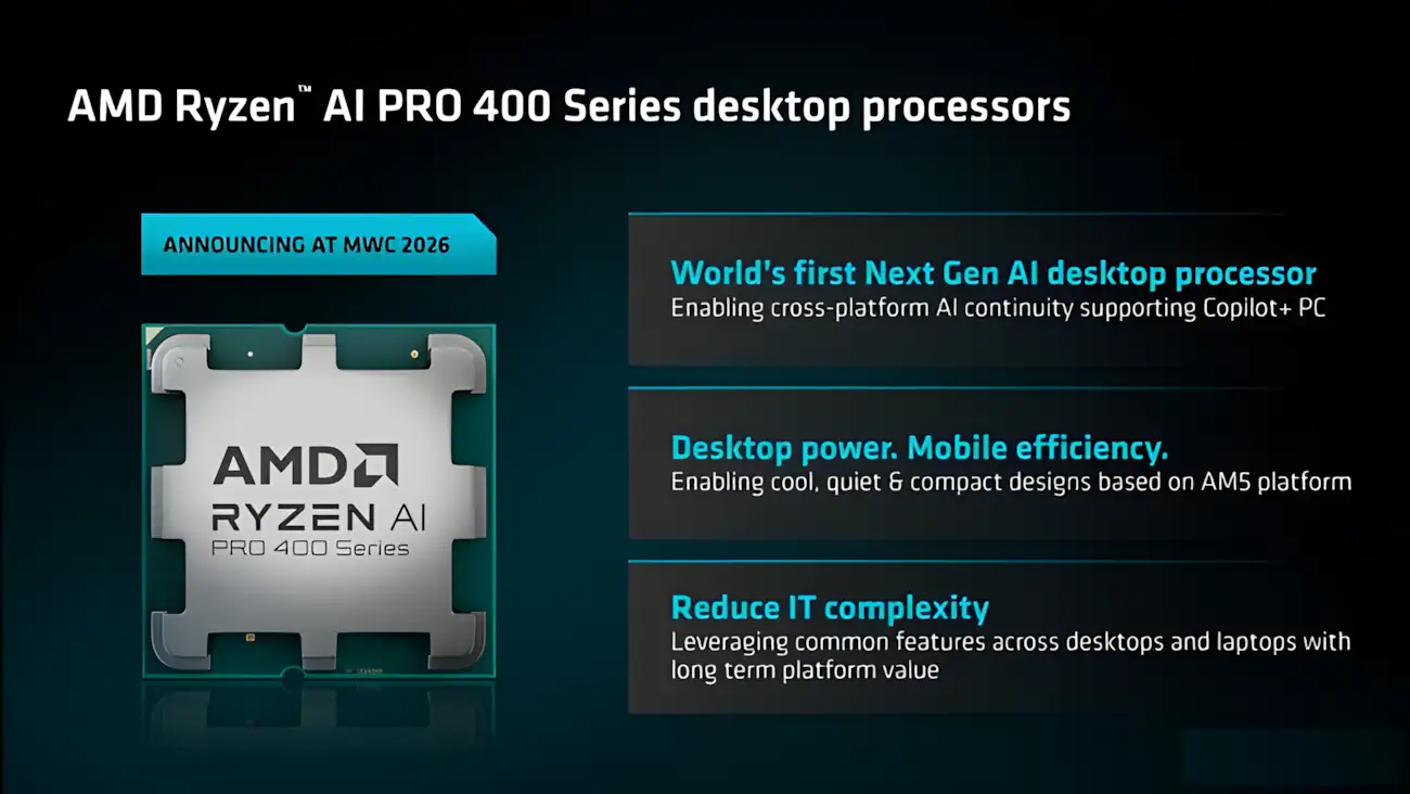 AMD анонсировала десктопные процессоры Ryzen AI 400