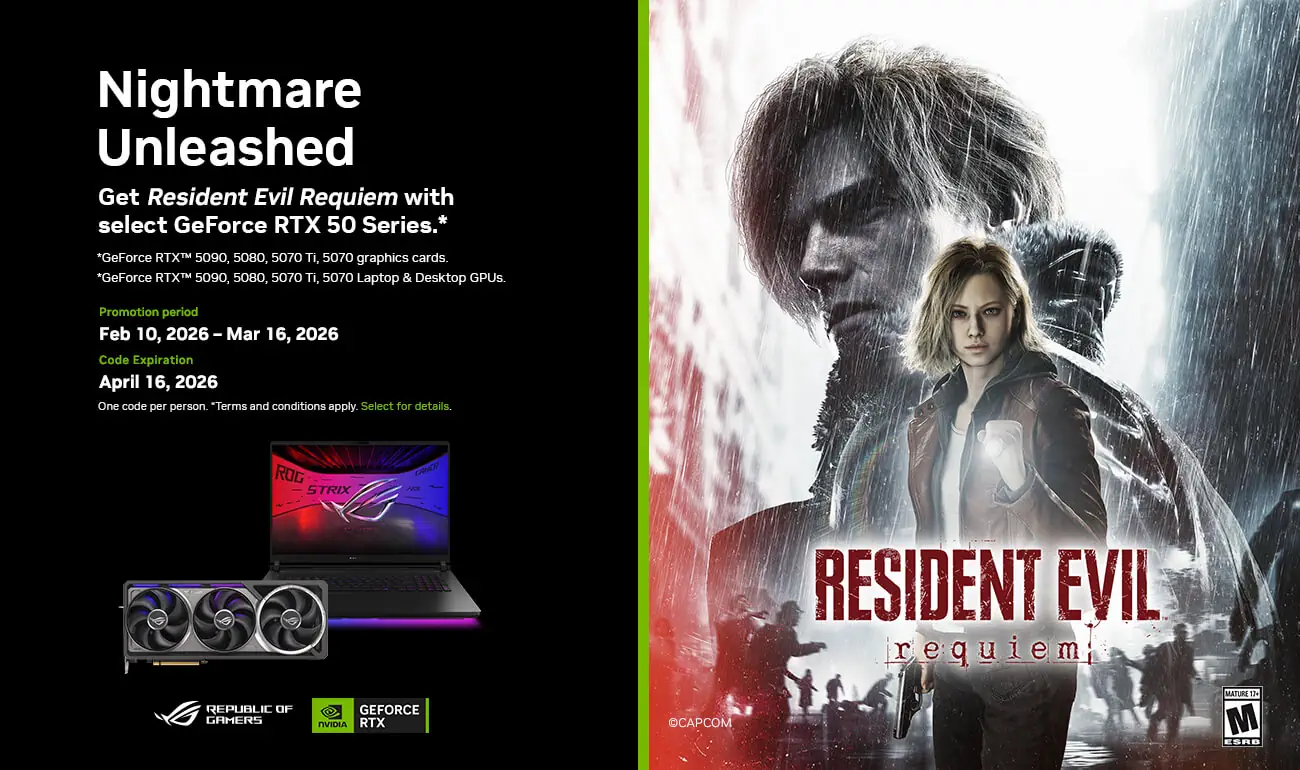 ASUS дарит Resident Evil Requiem со своими новыми видеокартами