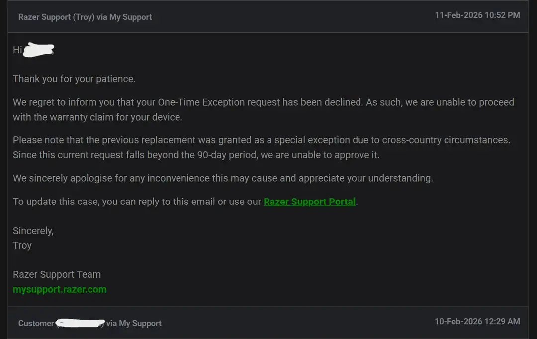 razer declined my international rma so i sent a dramatic v0 elevwu8cknjg1 gamegpu