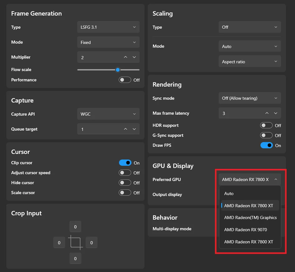 second gpu appeared twice on the preferred gpu selection v0 xvxskeu2tvlg1