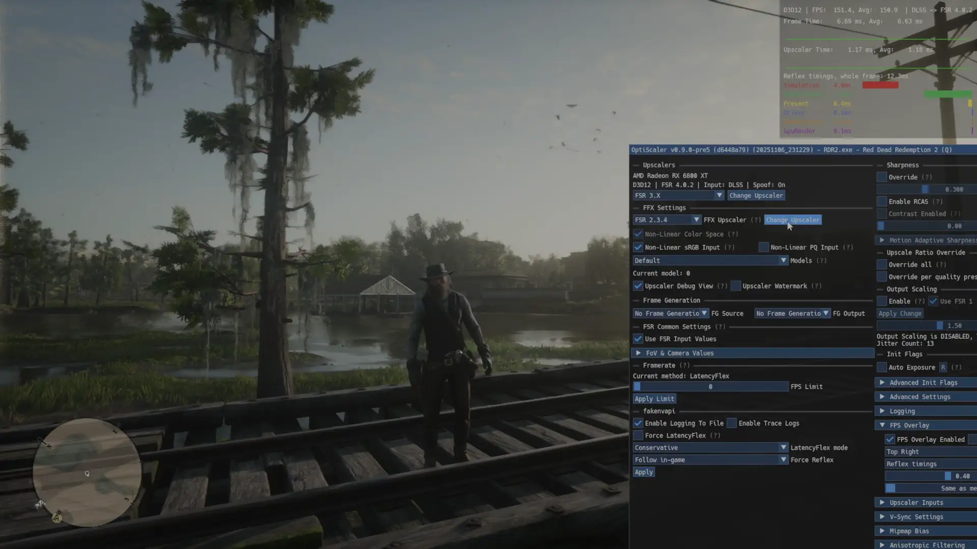 AMD FSR 4 работает хуже старой FSR 2 в Red Dead Redemption 2