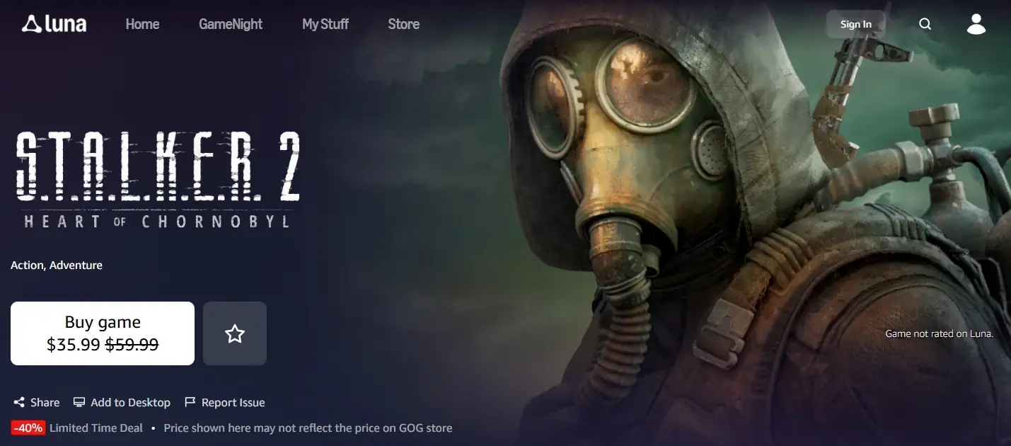 S.T.A.L.K.E.R. 2 стала доступна в облачном сервисе Amazon Luna