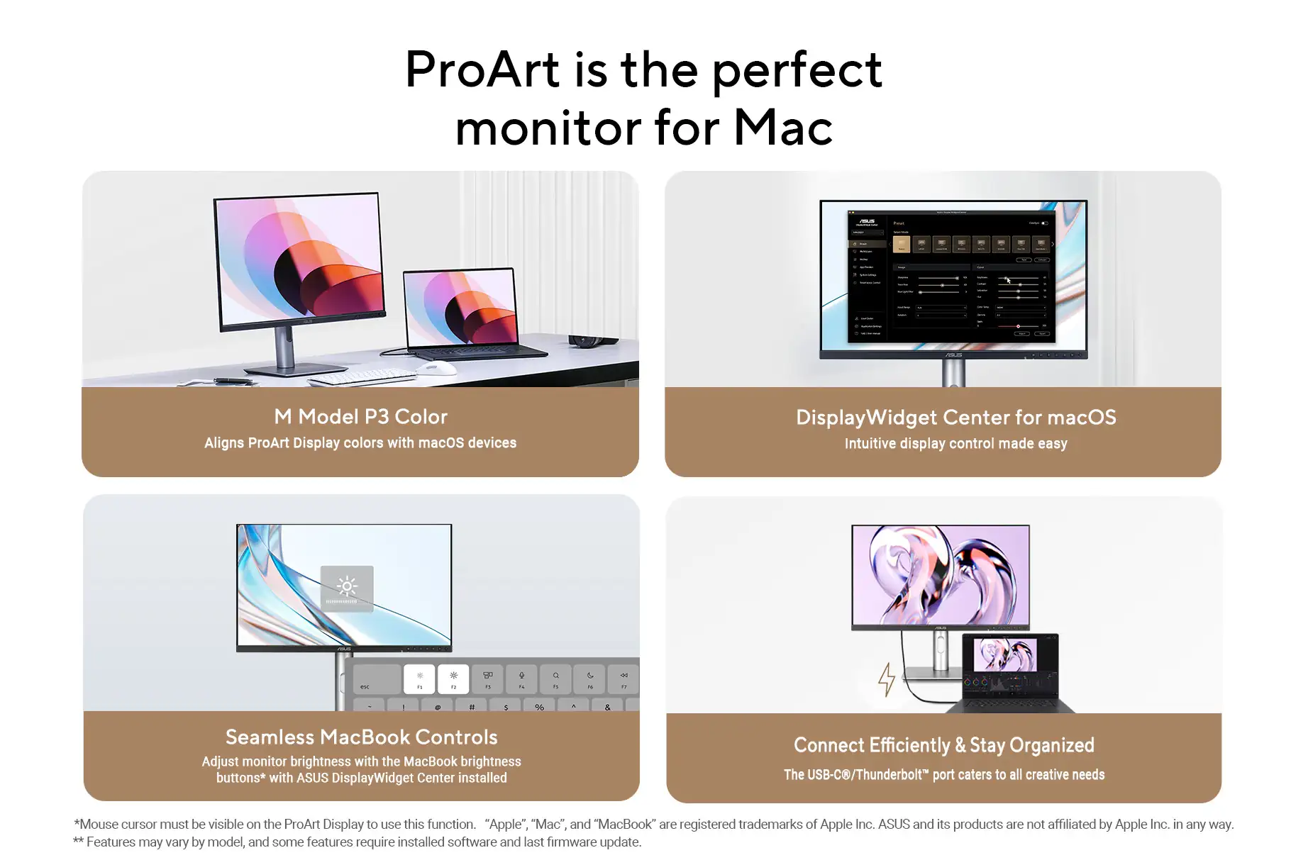 ProArt is the best monitor for Macbook 1820 1213 gamegpu