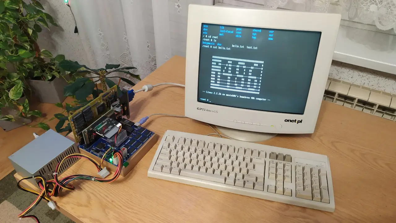 Самодельная материнская плата для 486-го процессора на FPGA