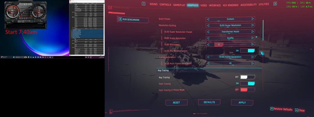 5090 4k cp2077 w pt max graphics temps are very cool v0 gggmnf6ztvrg1