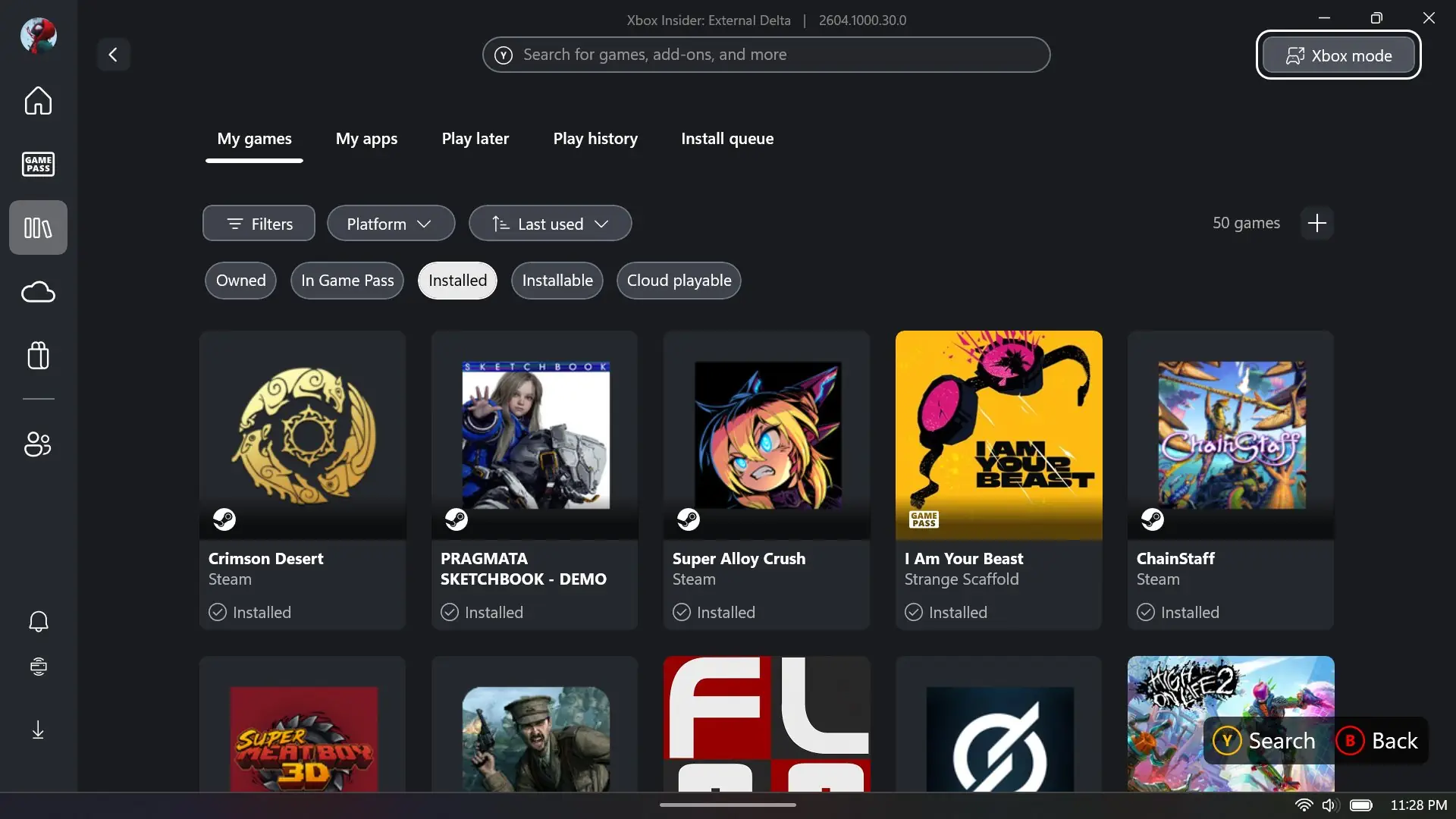В приложении Xbox для Windows появилось меню Xbox Mode