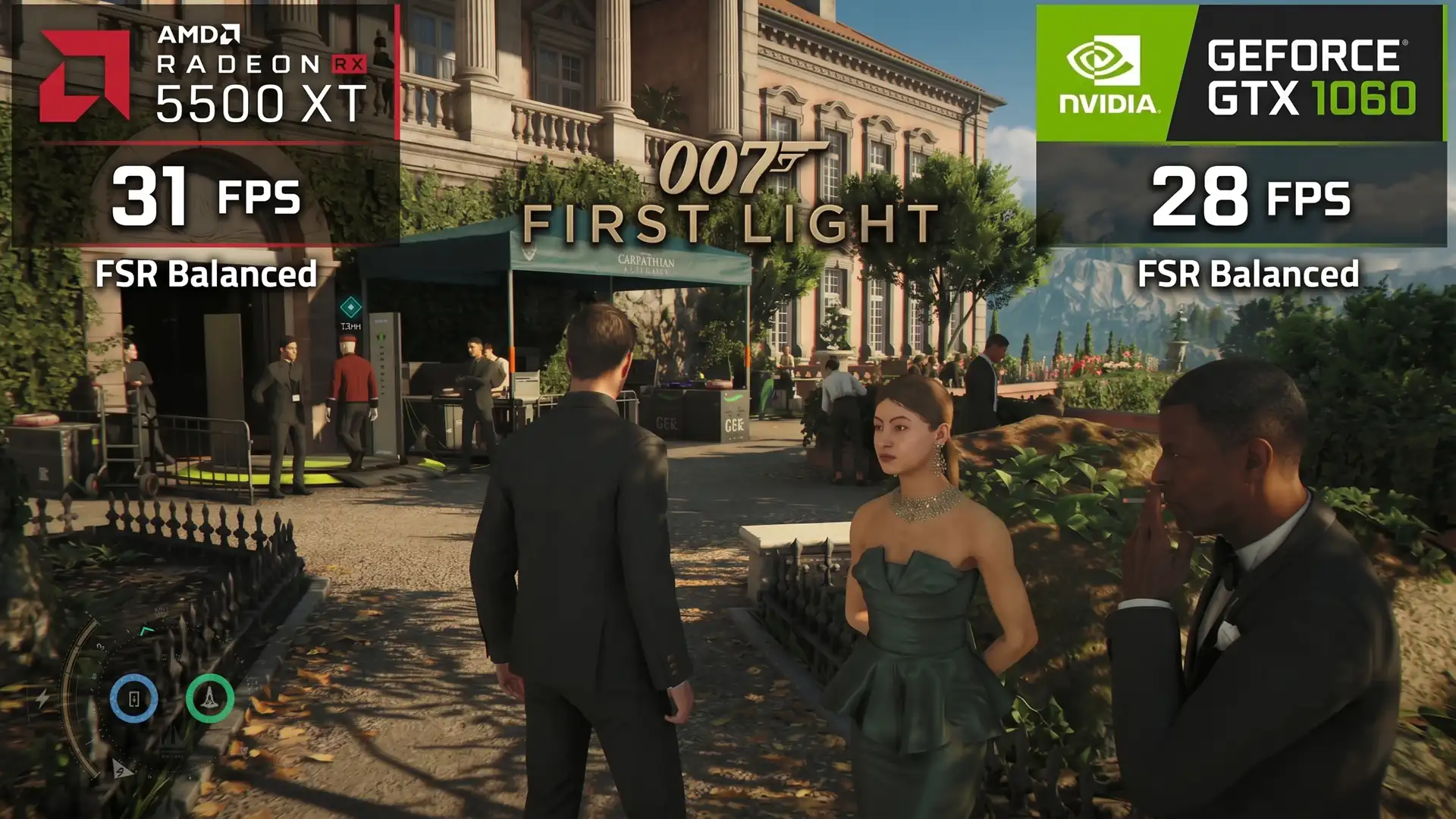 Без FSR старые GPU не обеспечивают комфортный FPS в 007 First Light