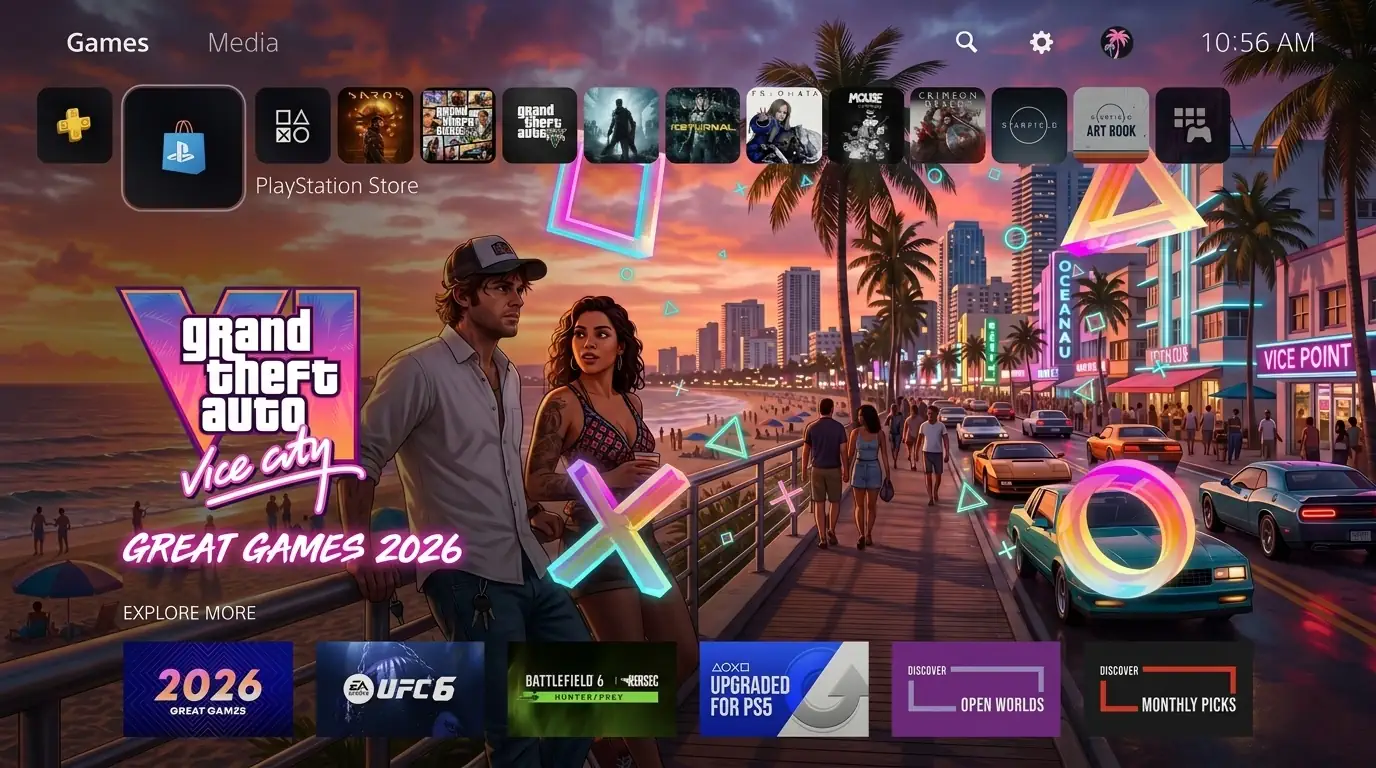 Совпадение цветов PlayStation Store и GTA VI указывает на открытие предзаказов