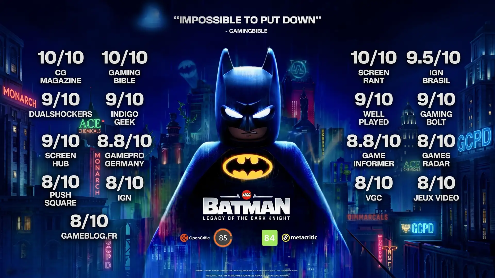 Игровые издания поделились мнением о LEGO Batman Legacy of the Dark Knight