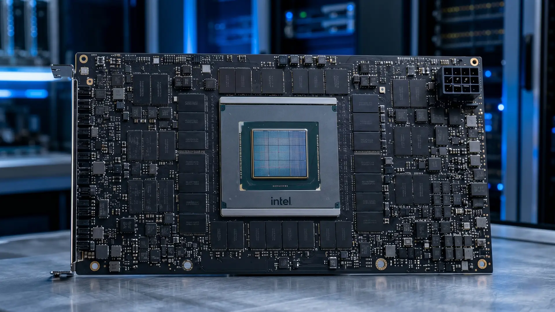 Утечка раскрыла печатную плату нового ИИ ускорителя Intel Xe3P
