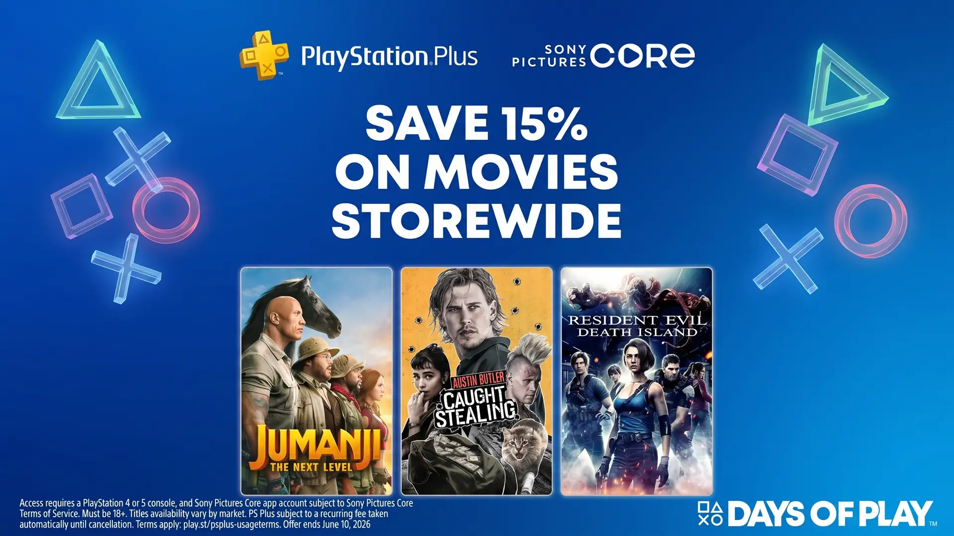 Акция Days of Play предлагает скидки в Sony Pictures Core