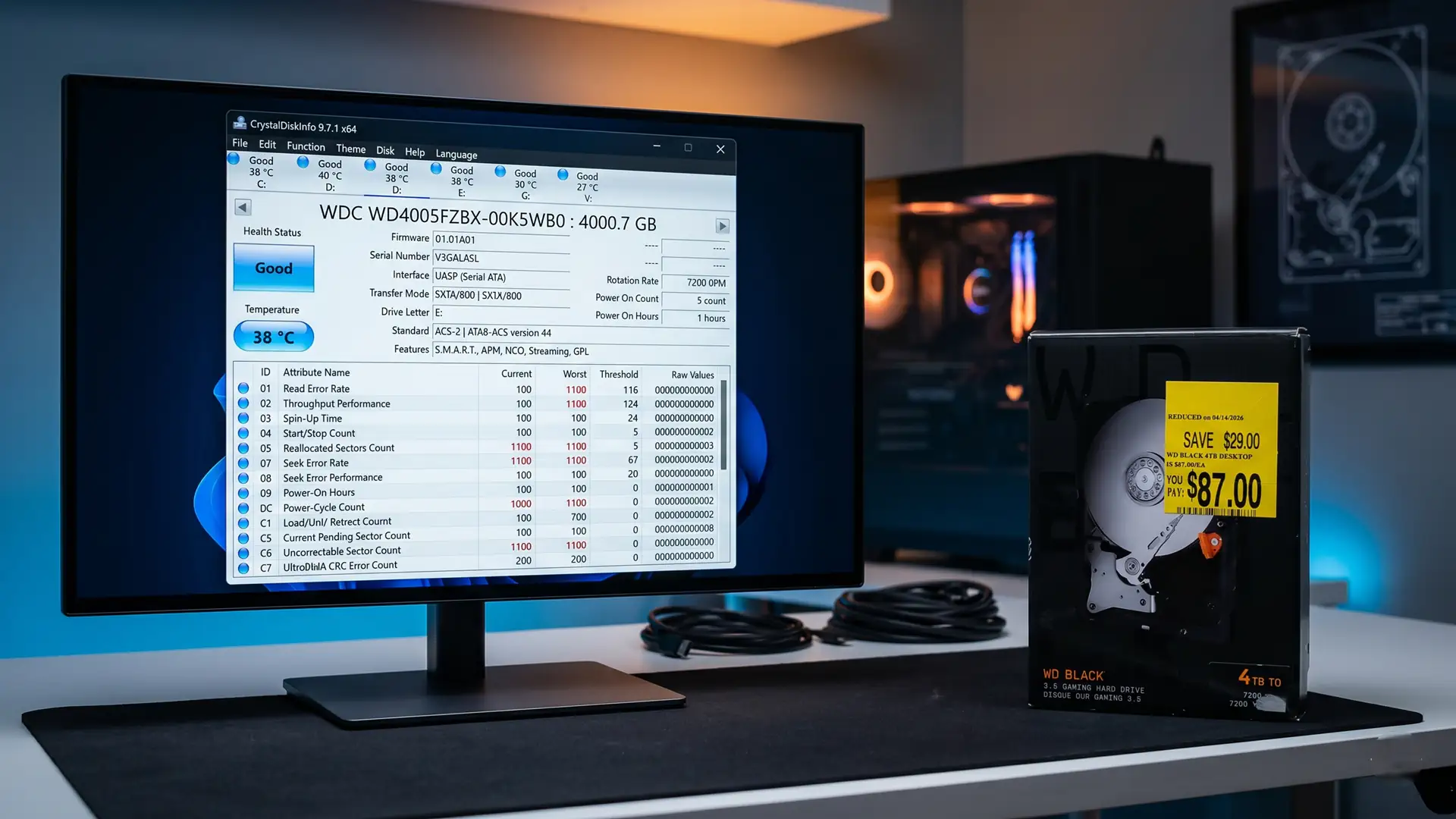 В Walmart продали практически новый жесткий диск WD Black 4 ТБ за 87$