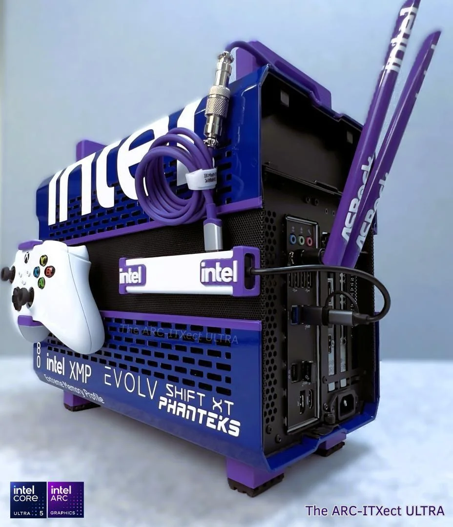 my custom intel build the arc itxect ultra v0 lf8a7r6oo4yg1