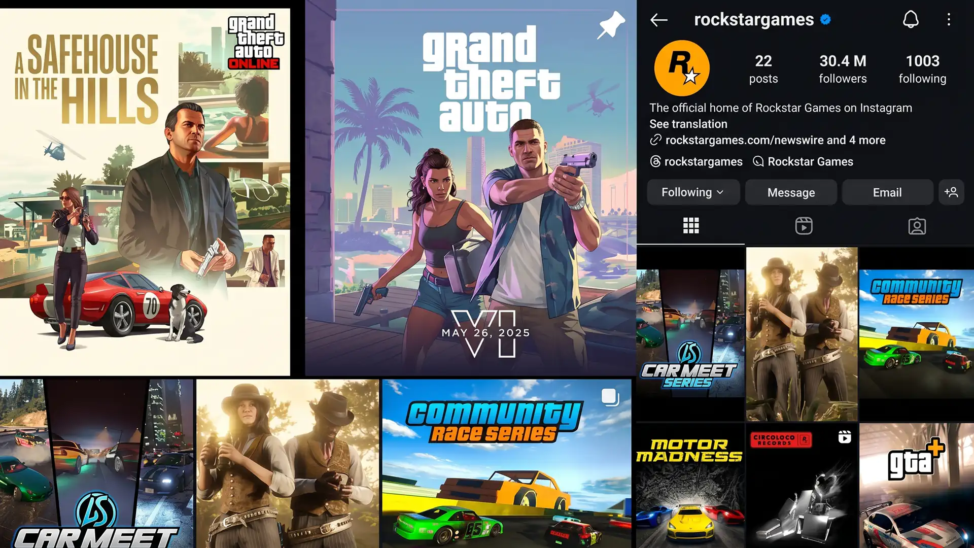 Rockstar Games начала подготовку Instagram к новой маркетинговой кампании GTA 6