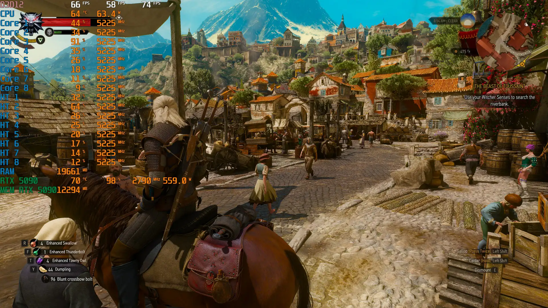 The Witcher 3: Wild Hunt спустя 11 лет выдает лишь 64 FPS на RTX 5090 в нативном 4K RT