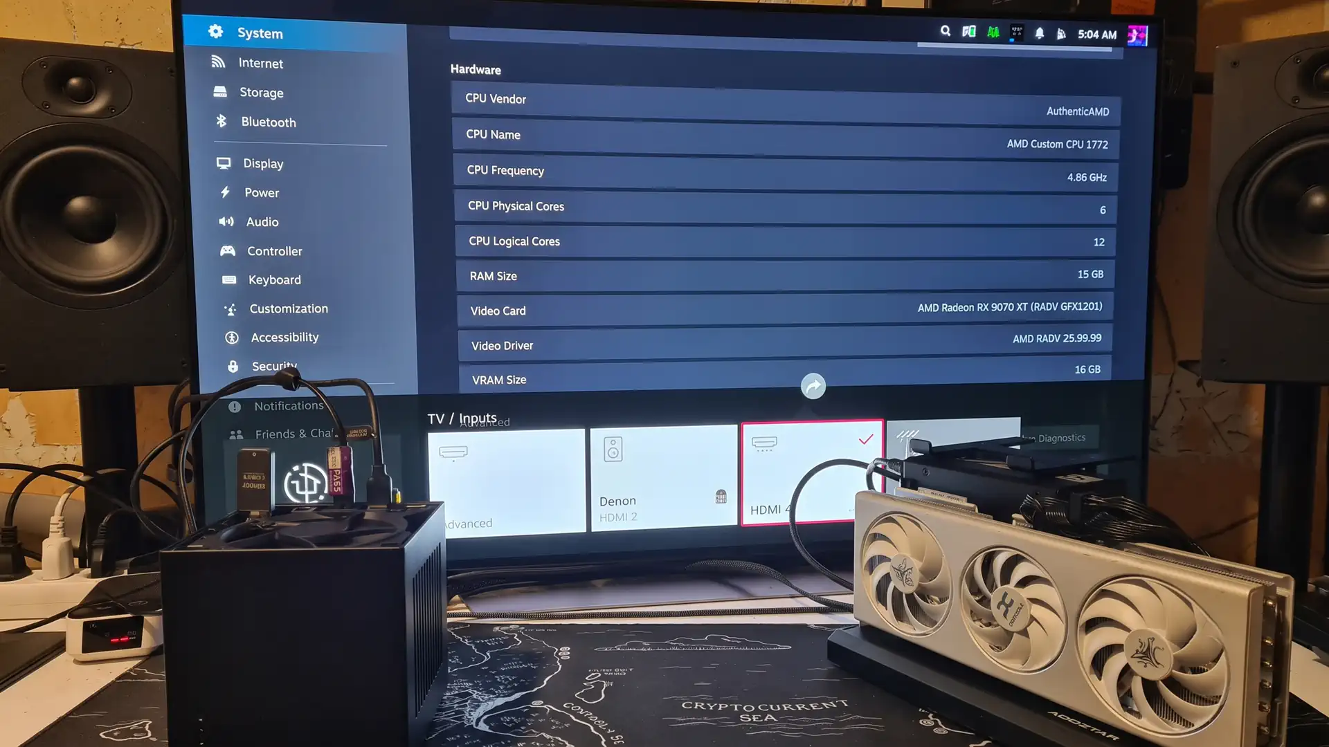 Steam Machine получила внешнюю RX 9070 XT и раскрыла 100 FPS в Crimson Desert