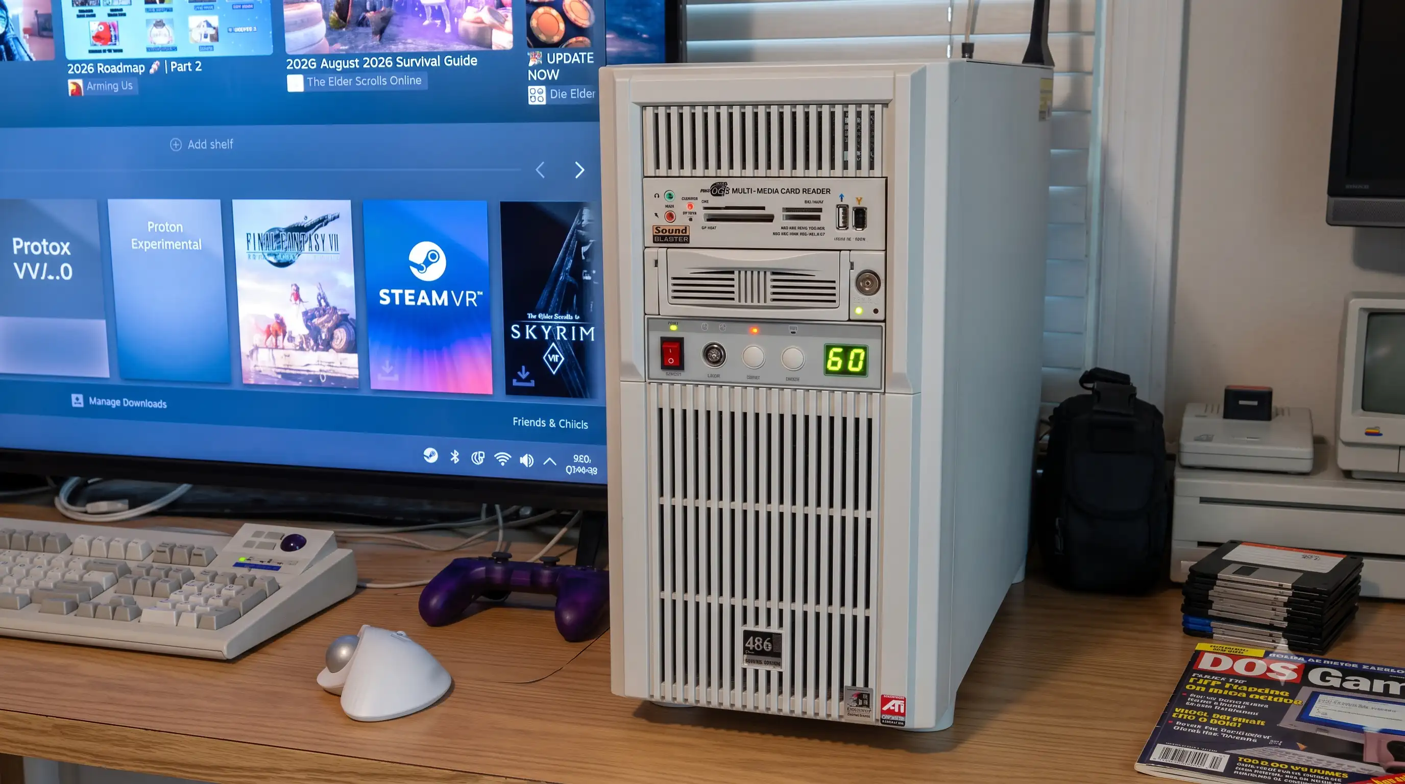 Геймер объединил Ryzen 7 9700X и RX 9070 XT в ретро корпусе SilverStone FLP03
